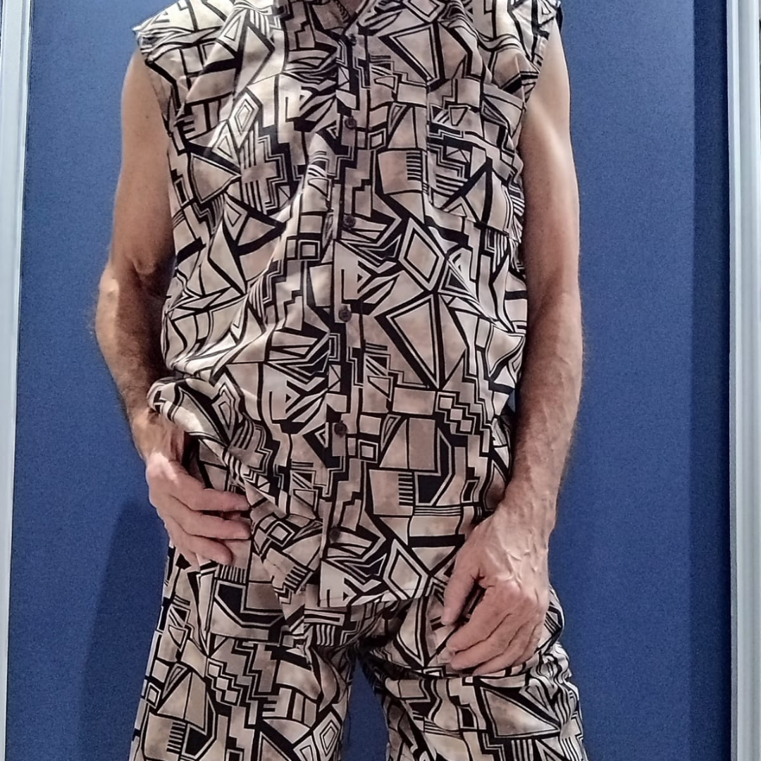 Conjunto Afro Masculino Geométrico