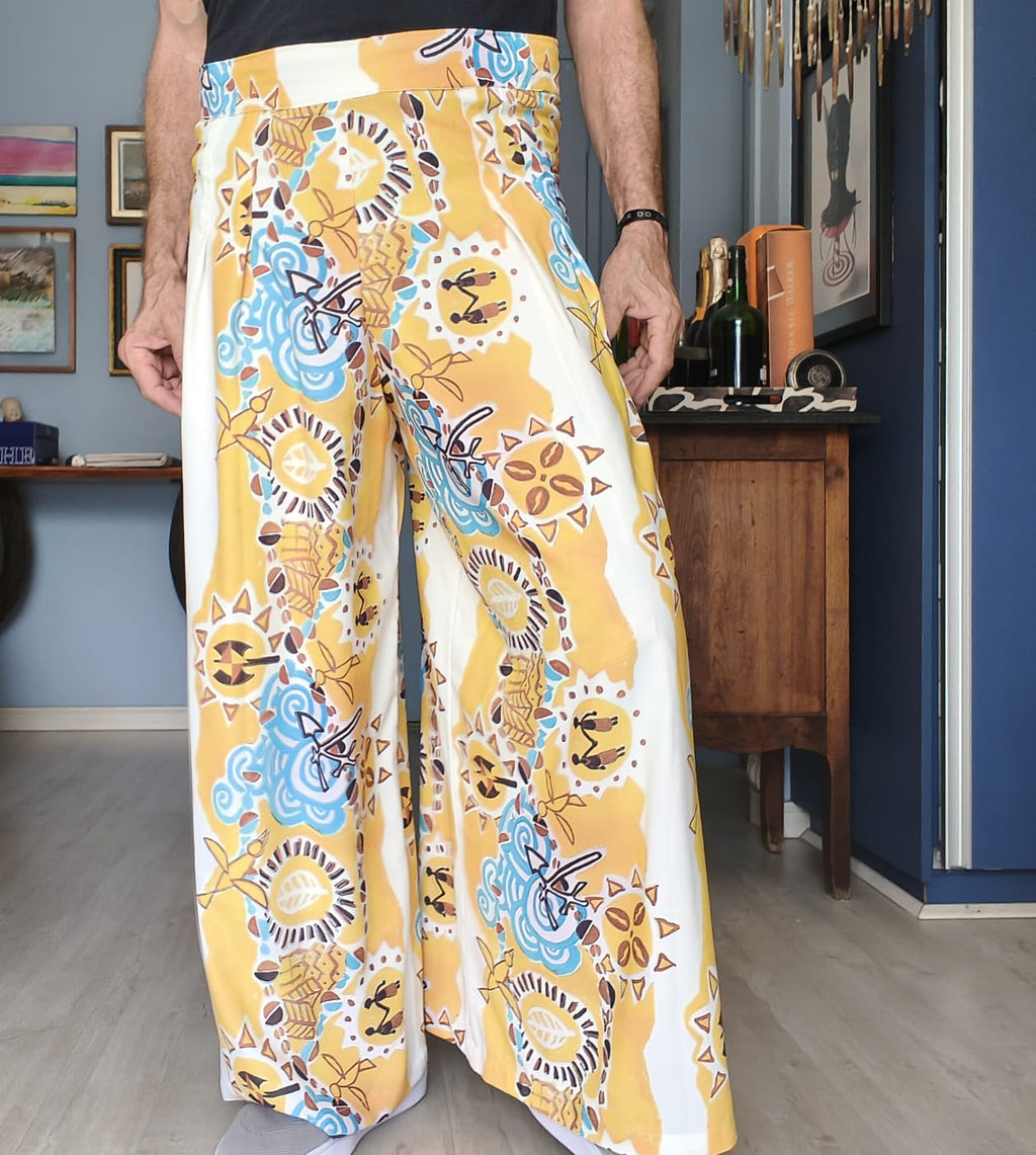 Calça Pantalona Masculina Estampada