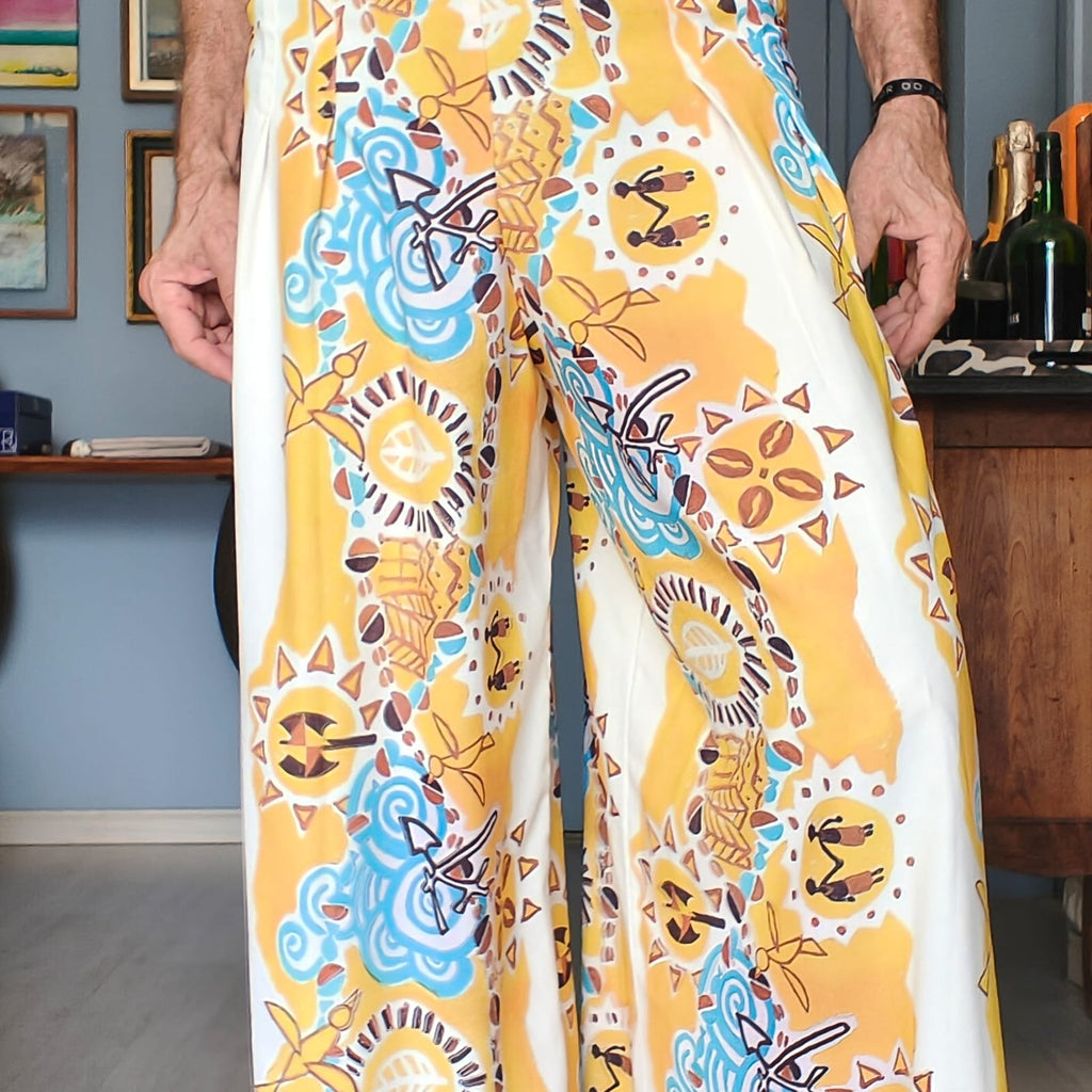 Calça Pantalona Masculina Estampada