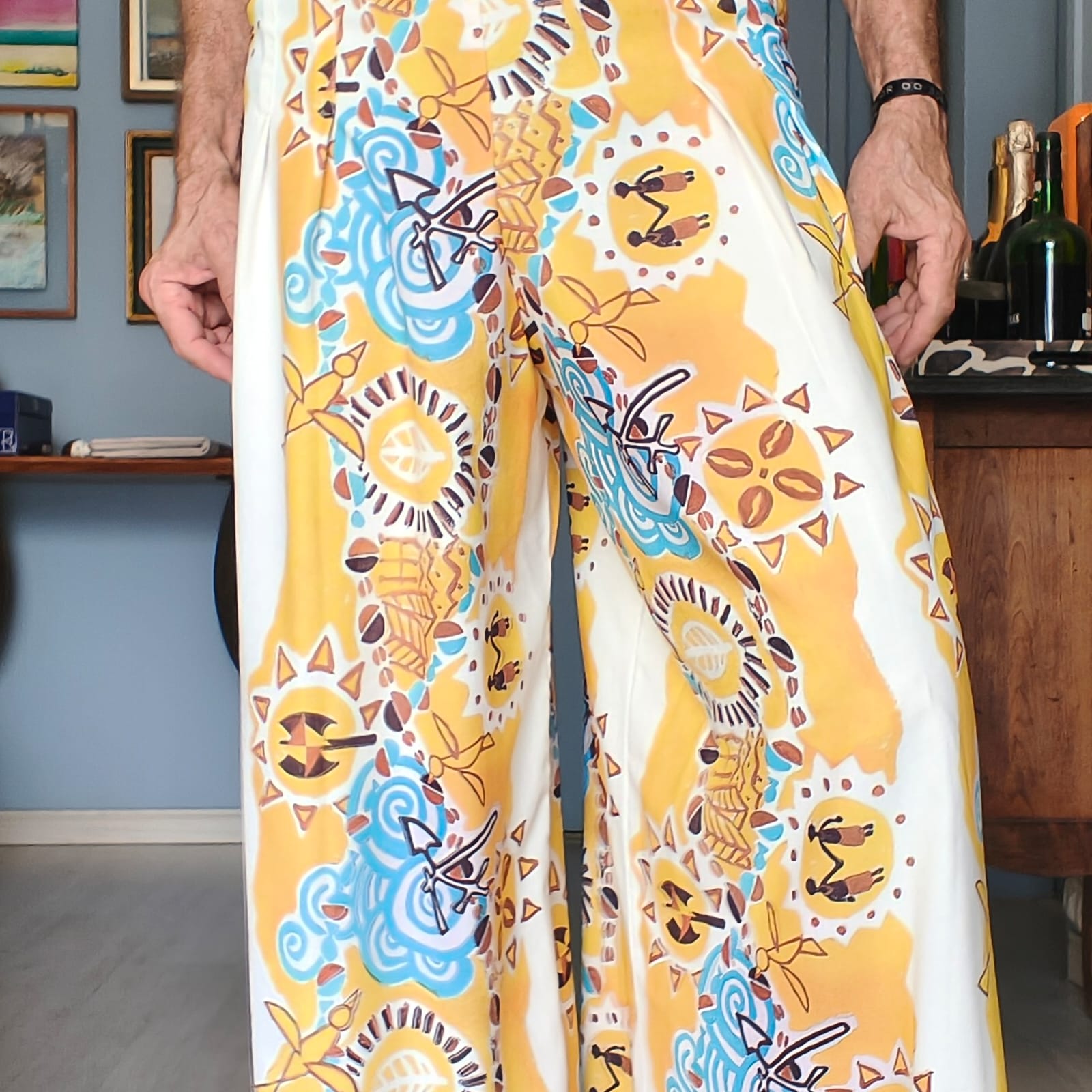 Calça Pantalona Masculina Estampada