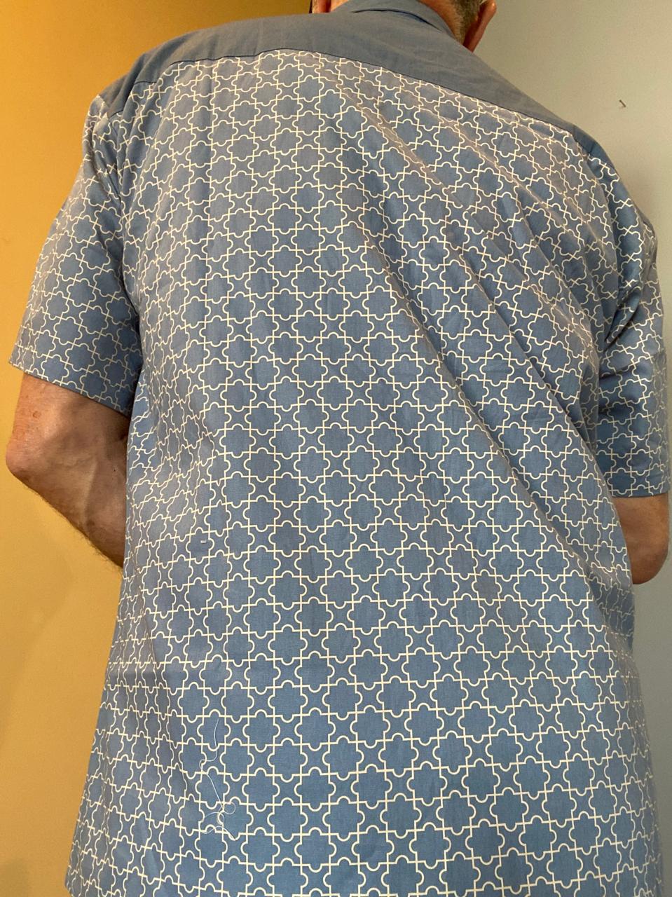 Camisa Ogum Meji | Mosaico Azul