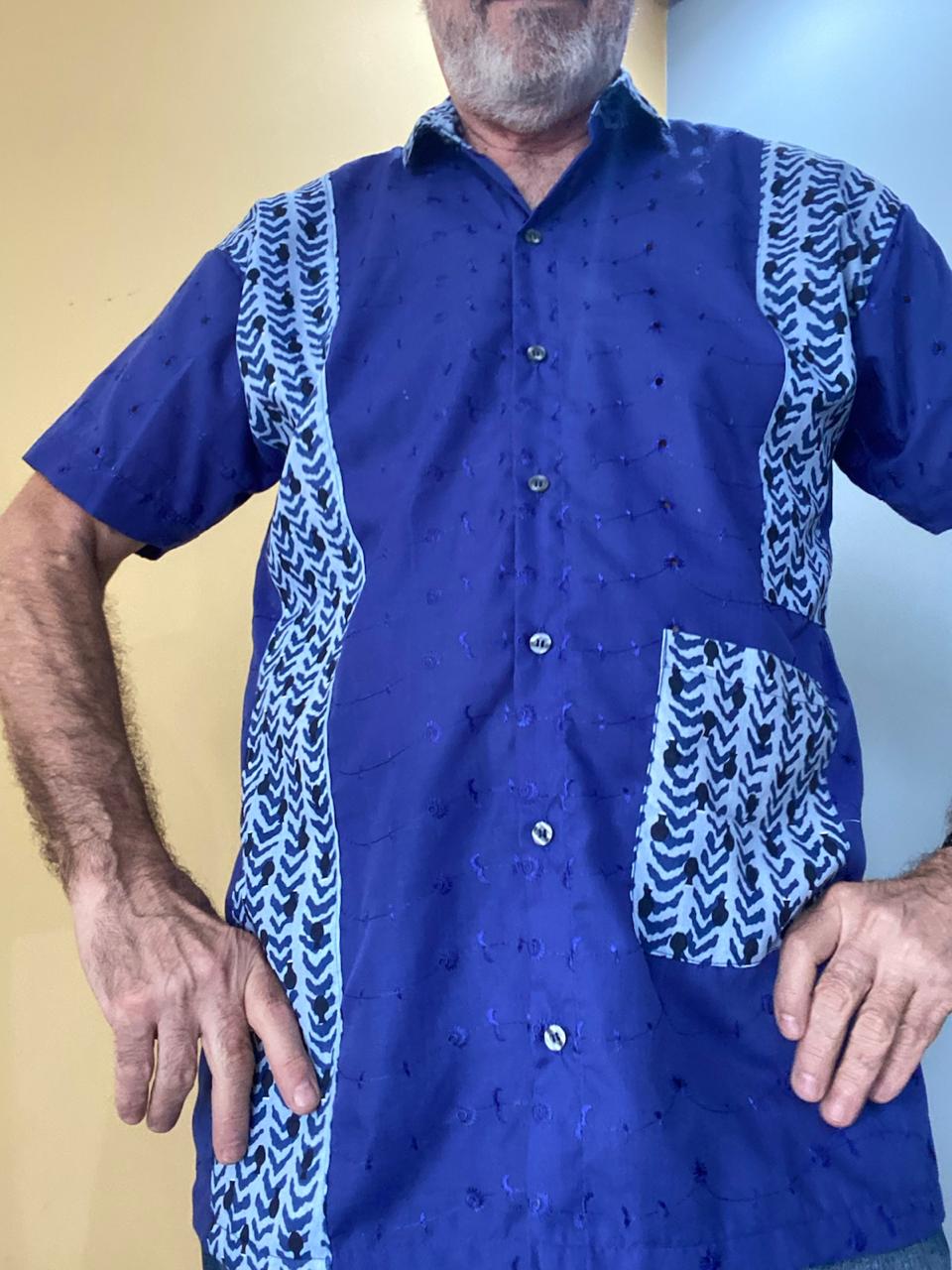 Camisa Longa Ogá | Faixas do Índigo