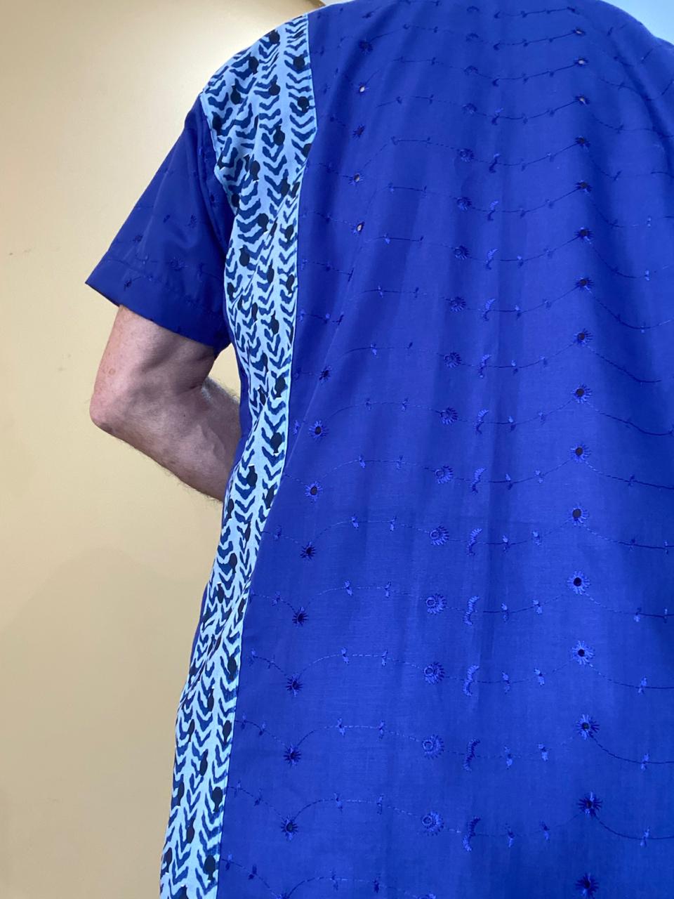 Camisa Longa Ogá | Faixas do Índigo