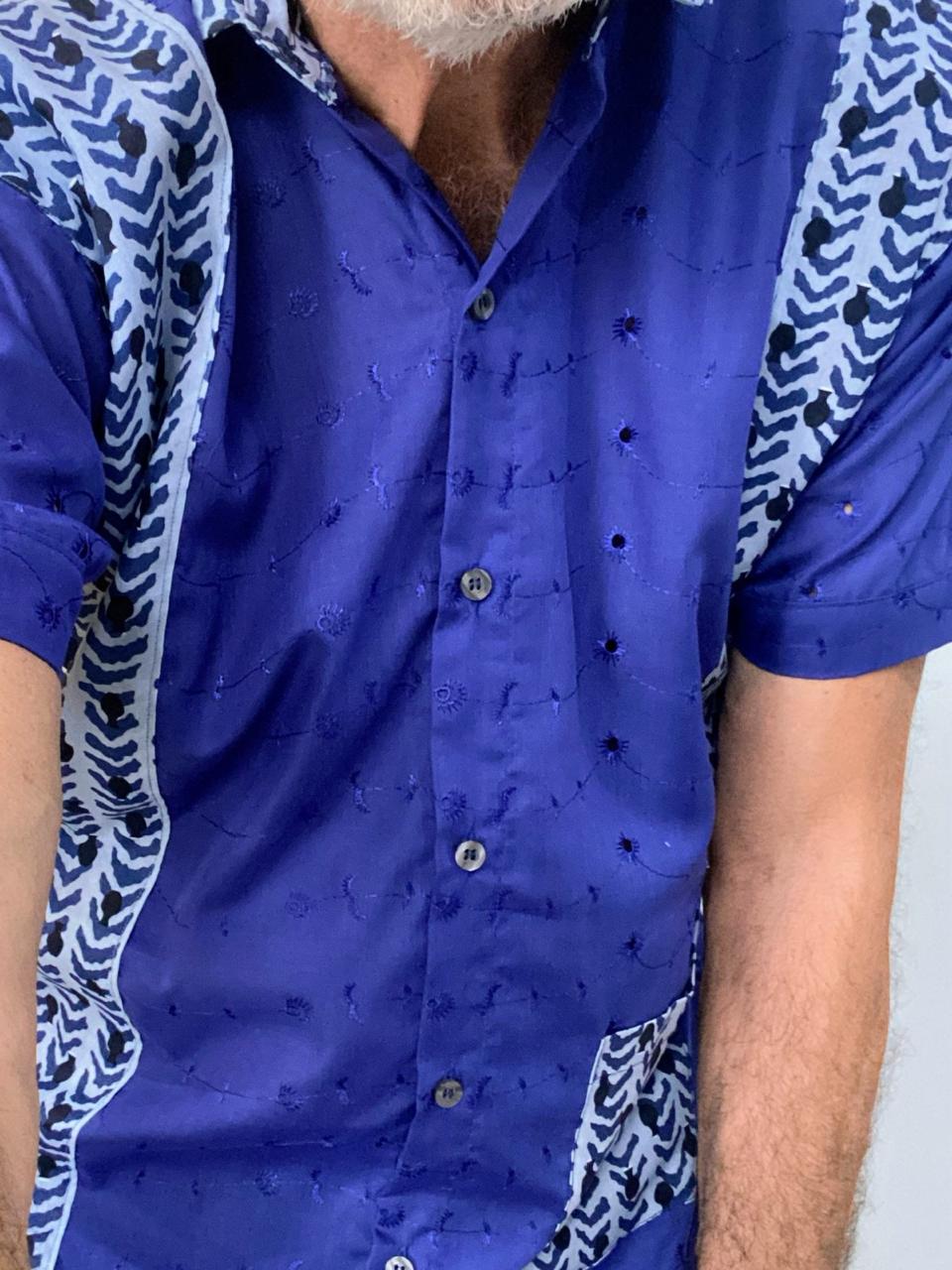 Camisa Longa Ogá | Faixas do Índigo